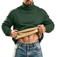 thumbnail image 1 of Mlzmgr Men's Sweatshirts Turtleneck Fleece Lined Long Sleeve Fall Winter Pullover Tops Casual Warm Sweatshirts（XX-Large,Red), 1 of 5