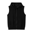 thumbnail image 1 of Mlzmgr Men's Tanks Tops Hooded Sleeveless Zipper up Tanks with Pockets Summer Vacation Hiking Outdoor Tops, 1 of 6