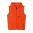 thumbnail image 1 of Mlzmgr Men's Tanks Tops Hooded Sleeveless Zipper up Tanks with Pockets Summer Vacation Hiking Outdoor Tops, 1 of 6