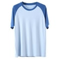 thumbnail image 1 of Mlzmgr Men's Tshirts Homewear Short Sleeve Crewneck Tops Summer Lounge Sleep Wear Pajama Tops for Men L-4XL, 1 of 3