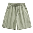 thumbnail image 1 of Mlzmgr Mens Athletic Shorts Spandex Stretchable Elastic Waist Loose Fitted Drawstring Short Pants with Pockets Running Shorts, 1 of 8