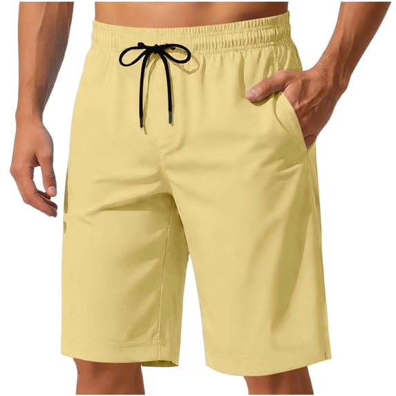 Mlzmgr Mens Athletic Shorts with Pockets Lightweight Breathable Drawstring Elastic Waist Workout Shorts