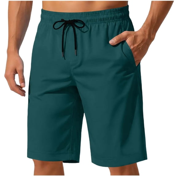 Mlzmgr Mens Athletic Shorts with Pockets Lightweight Breathable Drawstring Elastic Waist Workout Shorts