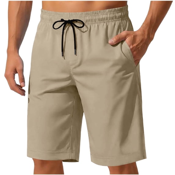 Mlzmgr Mens Athletic Shorts with Pockets Lightweight Breathable Drawstring Elastic Waist Workout Shorts