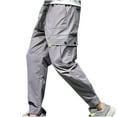 thumbnail image 1 of Mlzmgr Mens Cargo Pants Plus Size Baggy Lightweight Pants Casual Active Outdoor Summer Solid Color, 1 of 4