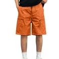 thumbnail image 1 of Mlzmgr Mens Cargo Shorts Drawstring Elastic Waisted Knee Length Shorts with Pockets Activewear Shorts for Men, 1 of 4