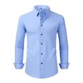 thumbnail image 1 of Mlzmgr Mens Dress Shirts Button down Long Sleeve Slim Fitted S-3LX Shirts Businees Casual Shirts for Men, 1 of 5
