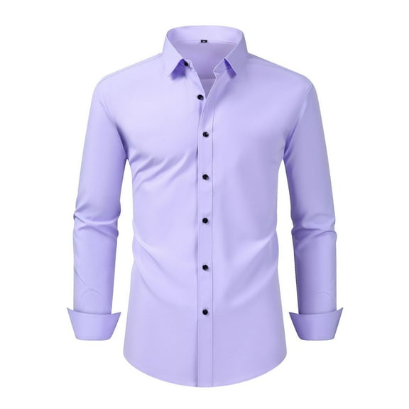 Mlzmgr Mens Dress Shirts Button down Long Sleeve Slim Fitted S-3LX Shirts Businees Casual Shirts for Men