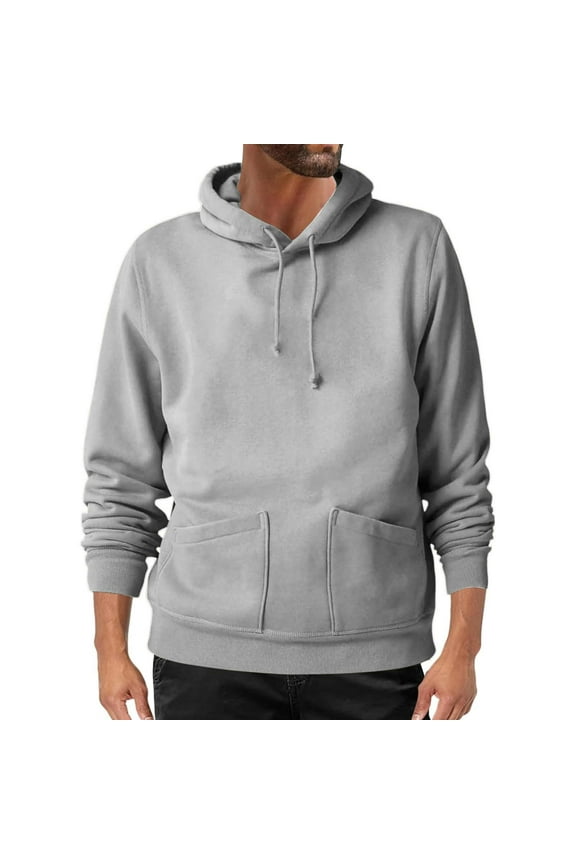 Mens Hoodies Fleece Warm Long Sleeve Casual Basketball Sport Running Shirts for Men with Pockets