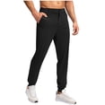 thumbnail image 1 of Mlzmgr Mens Joggers Regular Fitted Straight Leg Button Waist Outdoor Running Golf Pants for Men, 1 of 5
