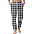 thumbnail image 1 of Mlzmgr Mens Pajama Joggers Lounge Plaid Pj Flannel Bottom Sleep Pants with Pockets and Drawstring, 1 of 5