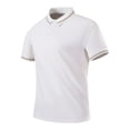 thumbnail image 1 of Mlzmgr Mens Plus Size Top Lapel Neck Button Short Sleeve Shirts Lightweight Casual Office Tee Top, 1 of 2