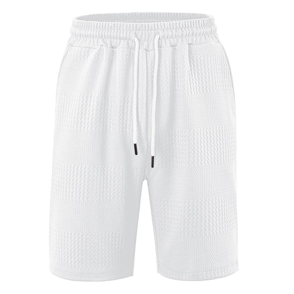 Mlzmgr Mens Running Short with Pokcets Drawstring Elastic Waist Shorts Summer Workout Short Pants Solid Color