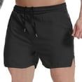 thumbnail image 1 of Mlzmgr Mens Running Shorts with Pockets Drawstring Elastic Waist Slim Fitted Shorts Quick Drying Workout Shorts, 1 of 7