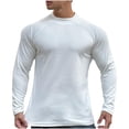 thumbnail image 1 of Mlzmgr Mens Shirts M-3XL Crew Neck Long Sleeve Loose Fitted Sports Gym Shirts for Men Workout Casual Tops, 1 of 5