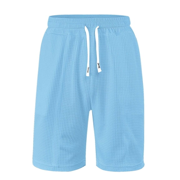 Mlzmgr Mens Shorts Knit Elastic Waisted 11 Inch Inseam Shorts Causal Daily Wear Shorts Solid Color S-3XL