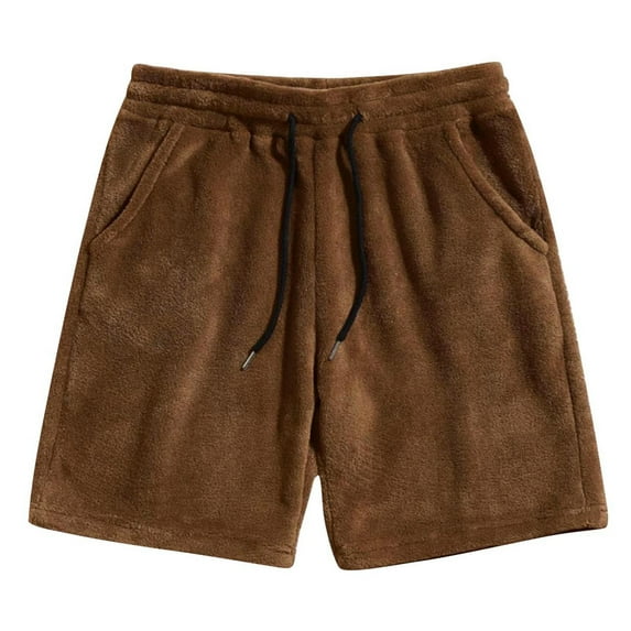 Mlzmgr Mens Shorts with Pockets Drawstirng Elastic Waist Soft Short Pants Summer Vacation Beach Casual Shorts