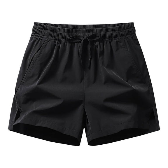 Mlzmgr Mens Shorts with Pockets Lightweight Drawstring Elastic Waist Shorts Summer Fashion Solid Color