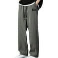 thumbnail image 1 of Mlzmgr Mens Sweatpants Trendy Drawstring Elastic Waist Workout Running Active Joggers with Pockets, 1 of 7