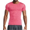 thumbnail image 1 of Mlzmgr Mens T-Shirts Compression Crew Neck Short Sleeve Shirts Quick Dry Comfy Sports Running Gym Tee Shirts, 1 of 5