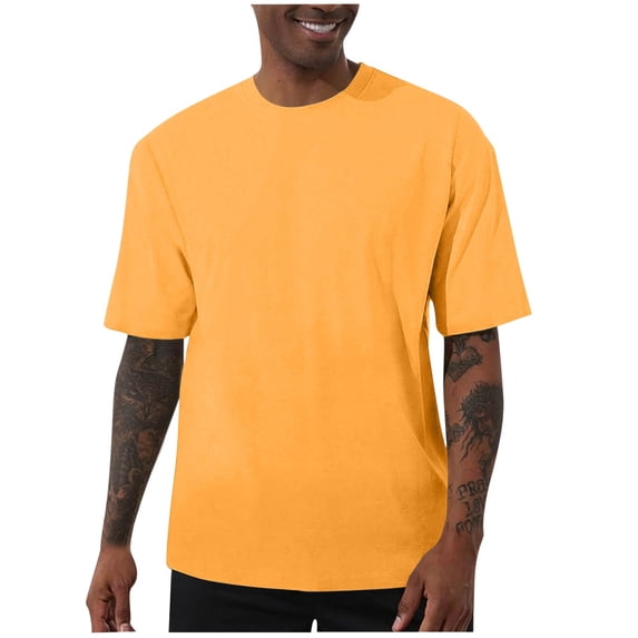 Mlzmgr Mens T Shirts Crewneck Active Cotton Athletic Running Gym Workout Short Sleeve Tee Tops