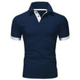thumbnail image 1 of Mlzmgr Mens Tops Plus Size Lapel Neck Button Short Sleeve Lightweight Comfy Summer Casual Office Tops, 1 of 2