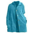 thumbnail image 1 of Mlzmgr Outerwear Jackets for Women Corduroy Collared Long Sleeve Button down Coats with Pockets, 1 of 7