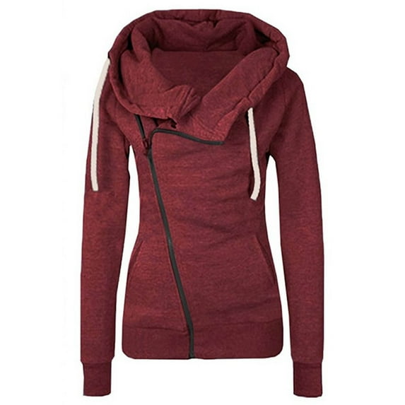 Mlzmgr Overcoats for Women Zipper Long Sleeve with Hood Thick Fleece Warm Outdoor Comfy Womens Casual Coats