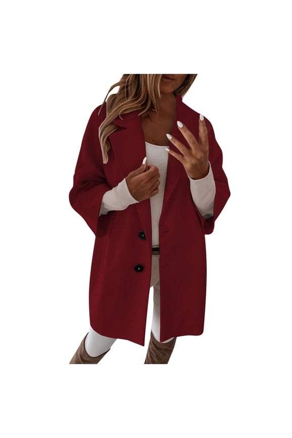 Overcoats for Women Zipper up Long Sleeve Open Front Jackets Going out Warm Comfy Coats Womens Tredny