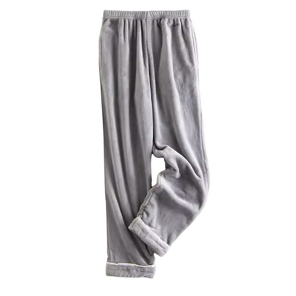 Mlzmgr Pajama Pants for Men Elastic Waist Flannel Fleece Warm Soft Pants Sleep Homeweqr Casual Pants S-3XL
