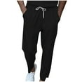 thumbnail image 1 of Mlzmgr Pants for Men Corduroy Straight Leg Casual Going out Pants Drawstring Trousers with Pockets, 1 of 6