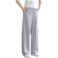 thumbnail image 1 of Mlzmgr Pants for Teen Girls 4-15 Years Loose Fitted Straight Leg Ice Silk Quick Drying Casual Going out Pants, 1 of 5