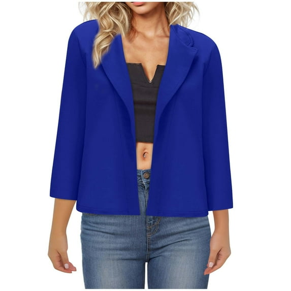 Mlzmgr Plus Size Blazers for Women Dress Coats Long Sleeve Open Front Business Casual Womens Suit Jackets XL-5XL