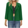 thumbnail image 1 of Mlzmgr Plus Size Blazers for Women Dress Coats Long Sleeve Open Front Business Casual Womens Suit Jackets XL-5XL, 1 of 5