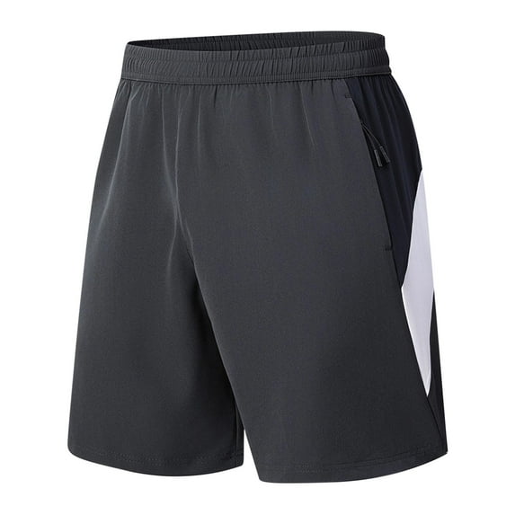 Mlzmgr Plus Size Men's Shorts M-5XL Elastic Waist Athletic Shorts with Zipper Pockets Summer Running Tennis Short Pants