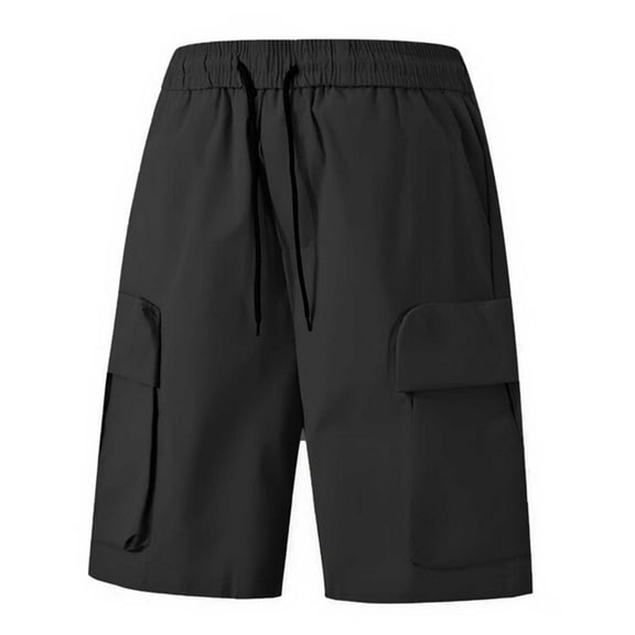 Mlzmgr Plus Size Mens Cargo Shorts M-5XL Elasitc Waist Loose Short with Multi Pockets Hiking Fishing Shorts