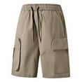 thumbnail image 1 of Mlzmgr Plus Size Mens Cargo Shorts M-5XL Elasitc Waist Loose Short with Multi Pockets Hiking Fishing Shorts, 1 of 5