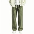 thumbnail image 1 of Mlzmgr Plus Size Mens Pants with Pockets M-5XL Drawstring Elastic Waist Trousers Sports Gym Workout Pants, 1 of 8