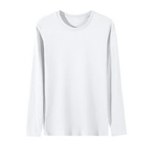 Mlzmgr Plus Size Mens Shirts Long Sleeve Crewneck L-5XL Basic Pullover Tops Warm Base Layer Undershirts