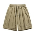 thumbnail image 1 of Mlzmgr Plus Size Mens Shorts with Pocket S-5XL Quick Drying Elastic Waist 5 Inch Loose Shorts Sports Casual Shorts, 1 of 8