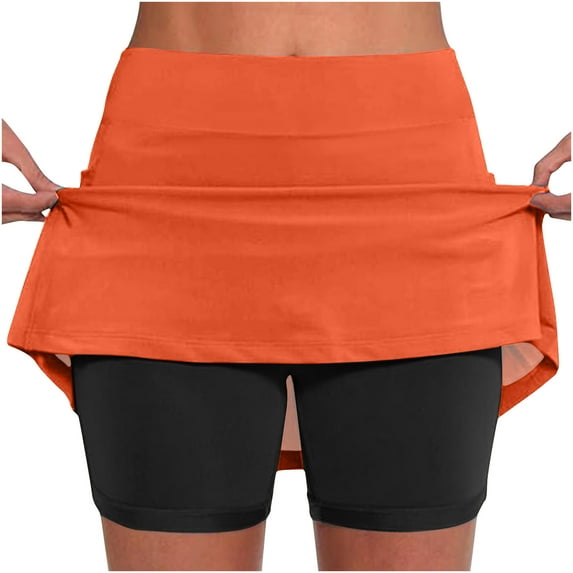 Mlzmgr Plus Size Running Shorts for Women 2 In1 Elastic Waist Athletic Tennis Shorts Casual Going out Shorts S-3XL