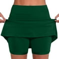thumbnail image 1 of Mlzmgr Plus Size Shorts for Women 2 in 1 Stretchy Spandex Running Shorts Tennis Workout Athletic Shorts S-4xl, 1 of 5