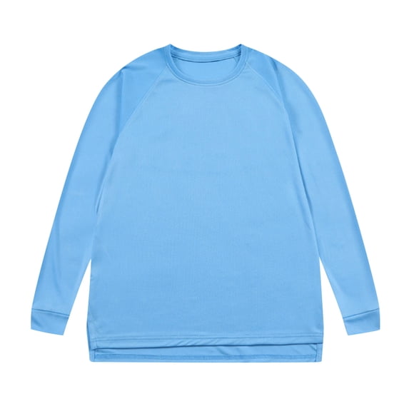 Mlzmgr Plus Size Sports Shirts for Men L-5XL Long Sleeve Crewneck Sweatshirts Solid Color Everyday Wear Mens Tops