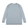 thumbnail image 1 of Mlzmgr Plus Size Sports Shirts for Men L-5XL Long Sleeve Crewneck Sweatshirts Solid Color Everyday Wear Mens Tops, 1 of 3
