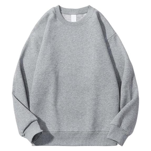 Mlzmgr Plus Size Sweatshirts for Men Long Sleeve Crew Neck Sports Gym Shirts Outdoor Basic Men's Tops(XX-Large,Gray)
