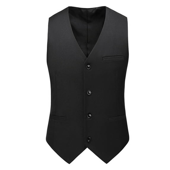 Mlzmgr Plus Size Vests for Men V Neck Button down Tank Tops Formal Slim Fitting Solid Color Vintage