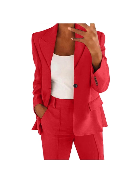 Plus Size Womens Blazers Long Sleeve Open Front Business Work Suit Jackets Elegant Office Blazers S-5XL