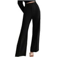 thumbnail image 1 of Mlzmgr Plus Size Work Pants for Women S-4XL Wide Leg Stretchy Trousers Solid Color Business Casual Pants, 1 of 8