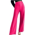 thumbnail image 1 of Mlzmgr Plus Size Work Pants for Women S-4XL Wide Leg Stretchy Trousers Solid Color Business Casual Pants, 1 of 6
