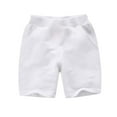 thumbnail image 1 of Mlzmgr Running Shorts for Kids Elastic Waist 5 Inch Inseam Cotton Breathable Shorts with Pockets 1-12 Years, 1 of 5
